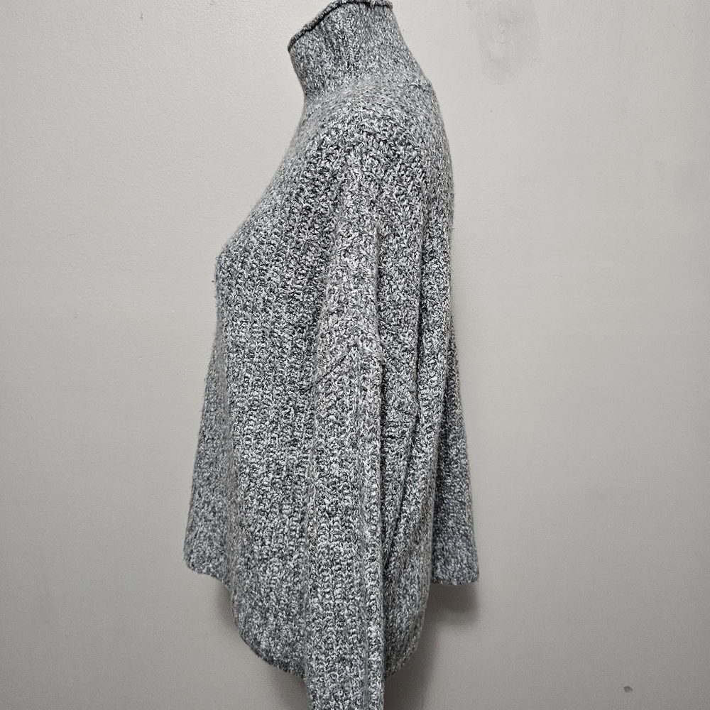 American Eagle Gray Marled Mockneck Oversized Sweater Size XS - Picture 3 of 8